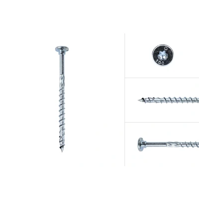 Afbeelding van Houtbouwschroef Verzinkt 8 x 300 Torx 40 Per stuk