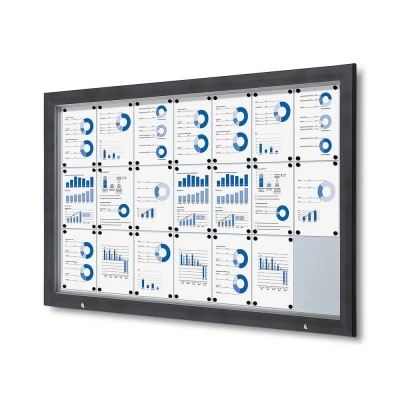 Afbeelding van Vergrendelbaar Notitiebord Outdoor SCT met Gasveer 21 X A4 Antraciet Syna SCT21XA4PHC7016JS Horeca &amp; Professioneel