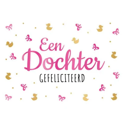 Afbeelding van Wenskaart Daisy Een Dochter Gefeliciteerd met Envelop