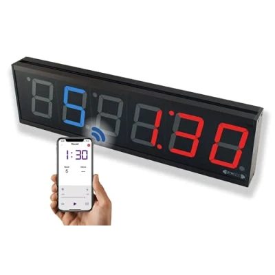 Afbeelding van GymNext Flex Timer Gym Edition Bluetooth app gestuurde intervaltimer met grote cijfers van 4 inch voor crossfit, tabata, EMOM, MMA, boksen, intervaltraining, circuittraining en meer