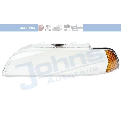 Afbeelding van Johns, Koplamp glas links bestuurderszijde, compatibel met BMW 5 serie E39 09/00 06/03