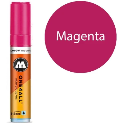 Afbeelding van Molotow 327HS Magenta acryl marker Chisel tip 4 8mm Kleur