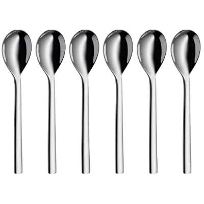 Afbeelding van WMF Nuova Koffiebekerlepel, 6 delig, groot koffielepel, 15,5 cm, theelepel Cromargan roestvrij staal, gepolijst, vaatwasmachinebestendig