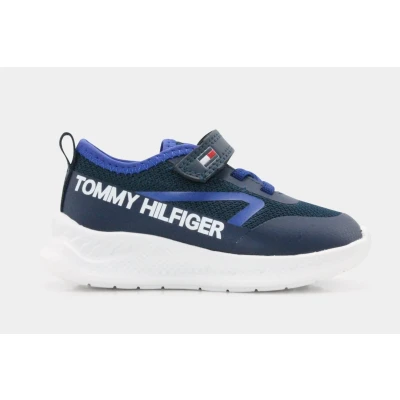 Afbeelding van Tommy Hilfiger Connor Unisex Sneakers laag voor kinderen, Maat: 33, Blue/royal Textiel/ synthetisch