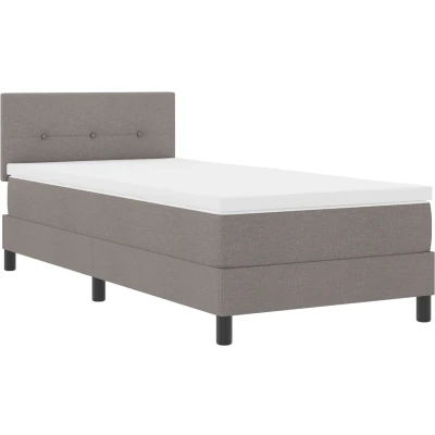 Afbeelding van vidaXL Boxspringbed met matras Taupe 90 x 200 cm Stof