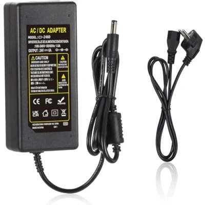 Afbeelding van Meiyue 24V 6A voedingsadapter, voeding AC 100V 240V tot DC 144W spanningsomvormer LED transformator 5,5 mm x 2,5/2,1 stekker voor strips modules licht CCTV camera&#039;s