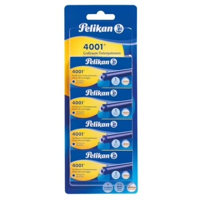 Afbeelding van Inktpatroon Pelikan 4001 voor Lamy vulpen blauw doosje à 5 stuks