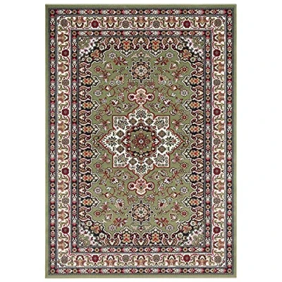 Afbeelding van Vloerkleed Tabriz 160x230cm Groen Vintage 123vloerkleed.nl is de online webshop voor vloerkleden en woonaccessoires.