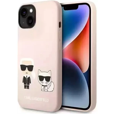 Afbeelding van Karl Lagerfeld KLHMP14MSSKCI hoes voor iPhone 14 Plus 6,7 &quot;hardcase lichtroze silicone &amp; Choupette