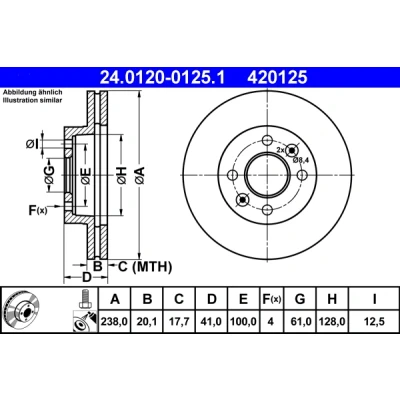 Afbeelding van Ate Remschijf 24.0120 0125.1