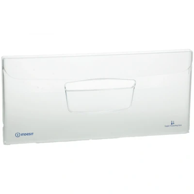 Afbeelding van Whirlpool Indesit C00291478 lade front koelvriescombinatie klep van bovenste diepvriesvak transparant 430X197