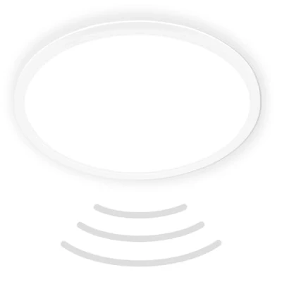 Afbeelding van BRILONER LED plafondlamp met bewegingsmelder IP44 3m bereik, neutraal witte lichtkleur, vlak, 120 graden detectie, plafondlamp, paneel, badkamerlamp, 42x3 cm, wit