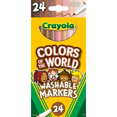 Afbeelding van Crayola Colors of the World Fijne afwasbare stiften 24 stuks