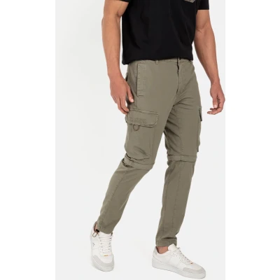 Afbeelding van camel active Tapered FIT Zipoff Cargobroek, Heren, Maat: 33x34, Khaki