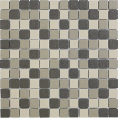 Afbeelding van The Mosaic Factory London Vierkant Mix Grey, Dark Black 2,3x2,3 cm