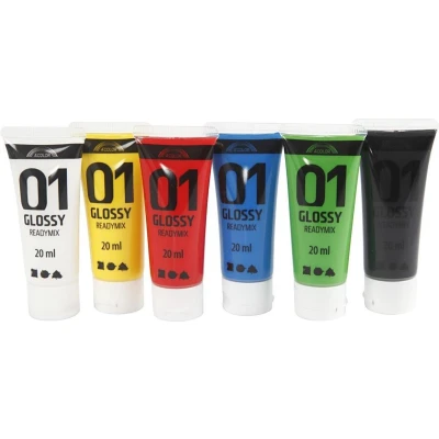Afbeelding van Creativ Company Acrylverf voor Kidneren Glossy Standaardkleuren, 6x20ml
