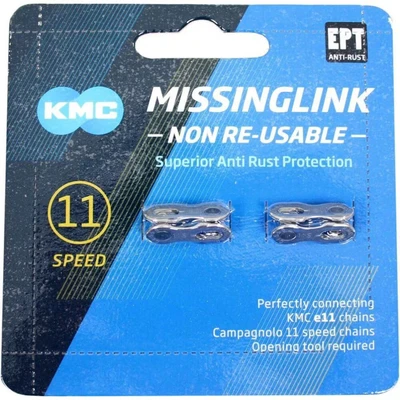 Afbeelding van KMC Fietsketting MissingLink 11NR EPT Zilver 5.65mm Niet Herbruikbaar