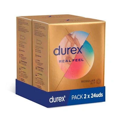 Afbeelding van Durex Real Feel Sensitive Condooms Zonder Latex, 48 Stuk