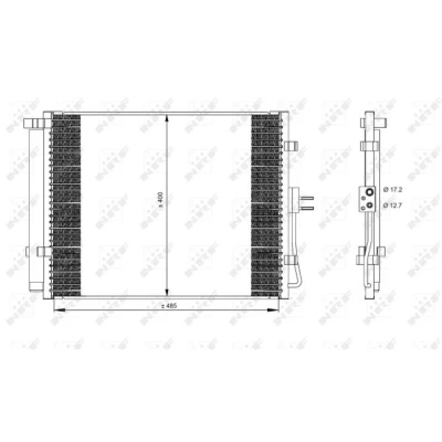Afbeelding van Condensor, airconditioning NRF 35984