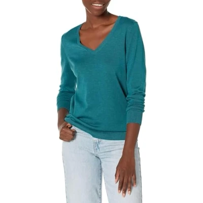 Afbeelding van Amazon Essentials V hals Trui, Teal Heide, XL