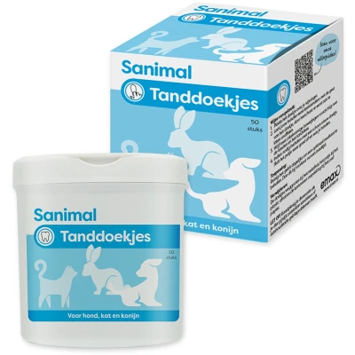 Afbeelding van Sanimal Tanddoekjes 50 stuks