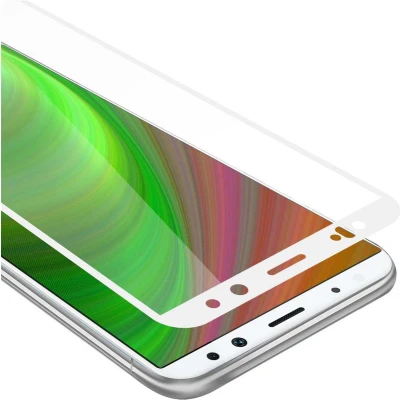 Afbeelding van Cadorabo Screenprotector geschikt voor Huawei MATE 10 LITE Volledig scherm pantserfolie Beschermfolie in TRANSPARANT met WIT Gehard (Tempered) display beschermglas 9H hardheid 3D Touch
