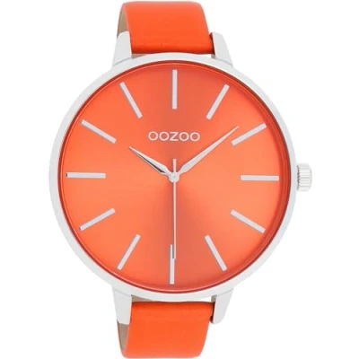 Afbeelding van Oozoo Timepieces dameshorloge polshorloge dames met metalen armband modern horloge voor vrouwen elegant analoog in rond (48 mm behuizing), C11071 Oranje /