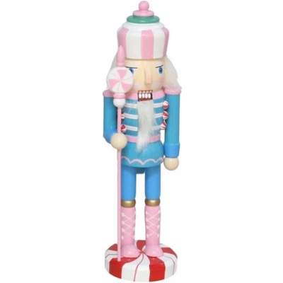 Afbeelding van Feestelijke Notenkraker met lolly 25 cm Kerstdecoratie
