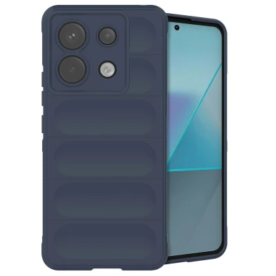 Afbeelding van Xiaomi Poco X6 Pro Hoesje Siliconen en TPU (zacht) iMoshion Softcase/Backcover Donkerblauw Telefoonhoesje