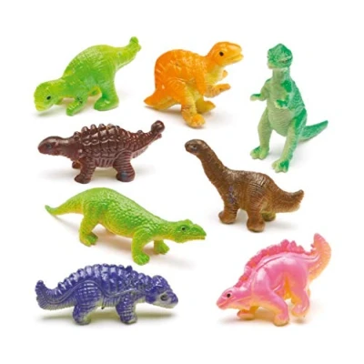 Afbeelding van Baker Ross EF835 Elastische rubberen dinosaurussen voor kinderen als kleine verrassing het feest (12 stuks)
