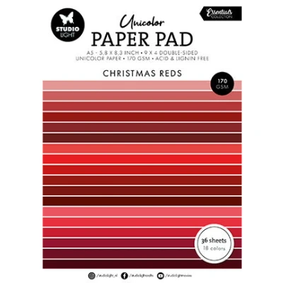 Afbeelding van Paper Pad Christmas reds Essentials nr.205