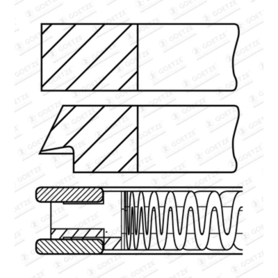 Afbeelding van Goetze Engine Zuigerveren 08 448800 00
