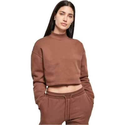 Afbeelding van Urban Classics Oversized HIGH NECK CREW Sweater, Dames, Maat: 5XL, Bark