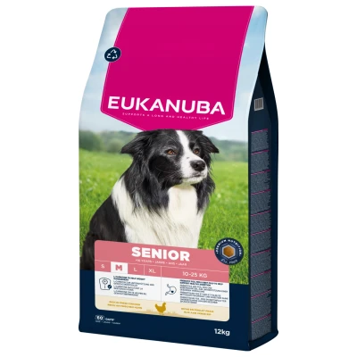 Afbeelding van Eukanuba Senior Medium Breed Hondenbrokken Kip 12 kg