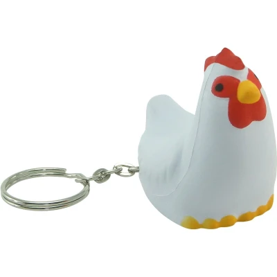 Afbeelding van 20 stuks Sleutelhanger met Antistress Kip