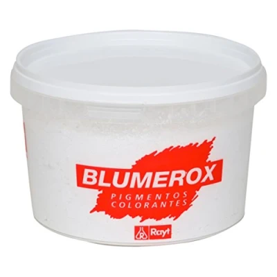 Afbeelding van Rayt 884 81 Blumerox poeder voor binnen en buiten, cementgrijs, kalk gips. Zeer hoge kleurkracht Hoogwaardige pigmenten. wit 01, 750 g