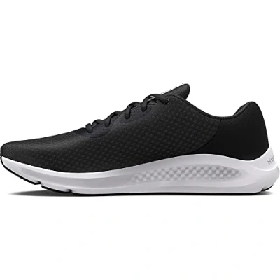 Afbeelding van Under Armour Charged Pursuit 3 Hardloopschoenen neutraal, Heren, Maat: 46, Black/white Textiel/ synthetisch