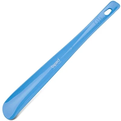 Afbeelding van Kunststof schoenlepel 35 cm met ophangoog z1555 (lichtblauw)