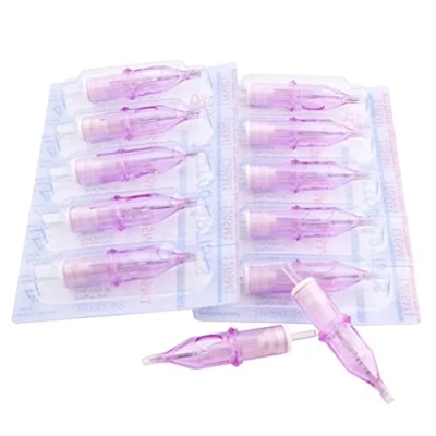Afbeelding van 10PCS Wegwerp Tattoo Cartridge Naalden, Roze RL Ronde Liner Naalden Set, voor Machine Pen (1209RL)