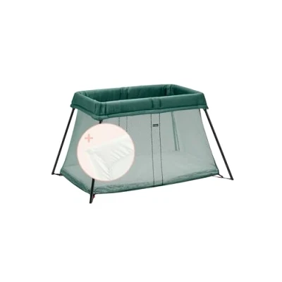 Afbeelding van BabyBjörn Reisbedje Light Bundle Donkergroen incl Matrasovertrek