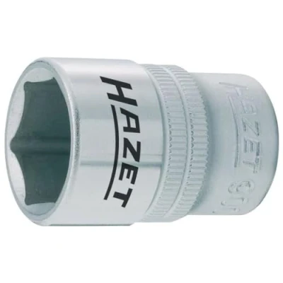 Afbeelding van HAZET Dopsleutel 900 8 12,5 mm aandrijfvierkant, sleutelHAZETdte, met karteling verchroomd en gepolijst oppervlak voor handmatige bediening&#039;.