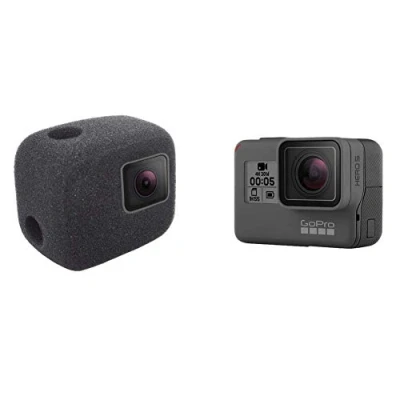 Afbeelding van Komet WindSlayer Schuim Voorruit Case + Glas Screen Protector (2+2 Pack) Compatibel voor GoPro HERO 7 (Alleen Zwart Only) / 6 5 Waterdichte Digitale Actie Camera