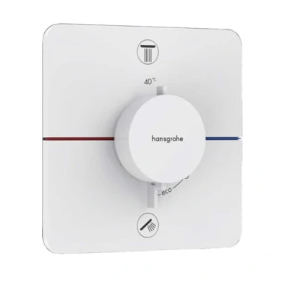 Afbeelding van hansgrohe showerselect comfort q thermostaat inbouw voor 2 functies mat wit 15583700