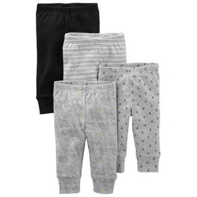 Afbeelding van Simple Joys by Carter&#039;s Babybroek voor jongens (set van 4), grijs, 0 Maanden