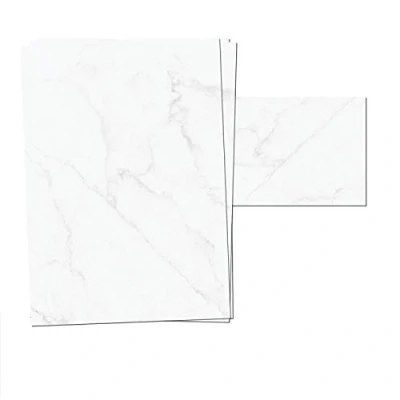 Afbeelding van PRESENTOU Briefpapier, 25 delige set, aan beide zijden bedrukt, 120 gram papier, motiefpapier, oorkonde, menu, liefdesbrief, gemarmerd, + vellen enveloppen)