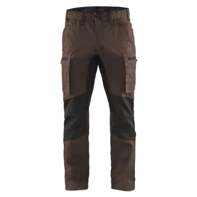 Afbeelding van Blaklader Service werkbroek met stretch 1459 1845 Bruin/Zwart C56