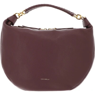 Afbeelding van Coccinelle Leren Handtas Schoudertas Maelody Handbag Carruba Bruine