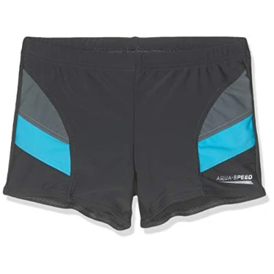 Afbeelding van Aqua Speed Andy Jongens Zwemboxer/ Zwembroek Grijs/Blauw 140