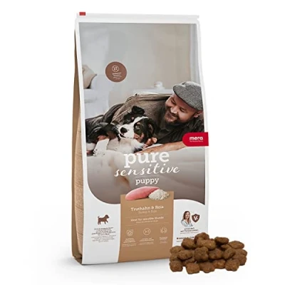 Afbeelding van MERA Pure Sensitive Puppy met kalkoen en rijst (4 kg), licht verteerbaar puppyvoer, glutenvrij droogvoer zonder tarwe