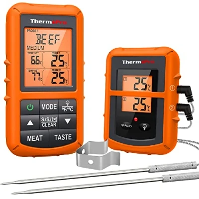 Afbeelding van ThermoPro TP20 Draadloze Externe Digitale Koken Voedsel Vlees Thermometer met Dubbele Sonde voor Roker Grill Barbecue